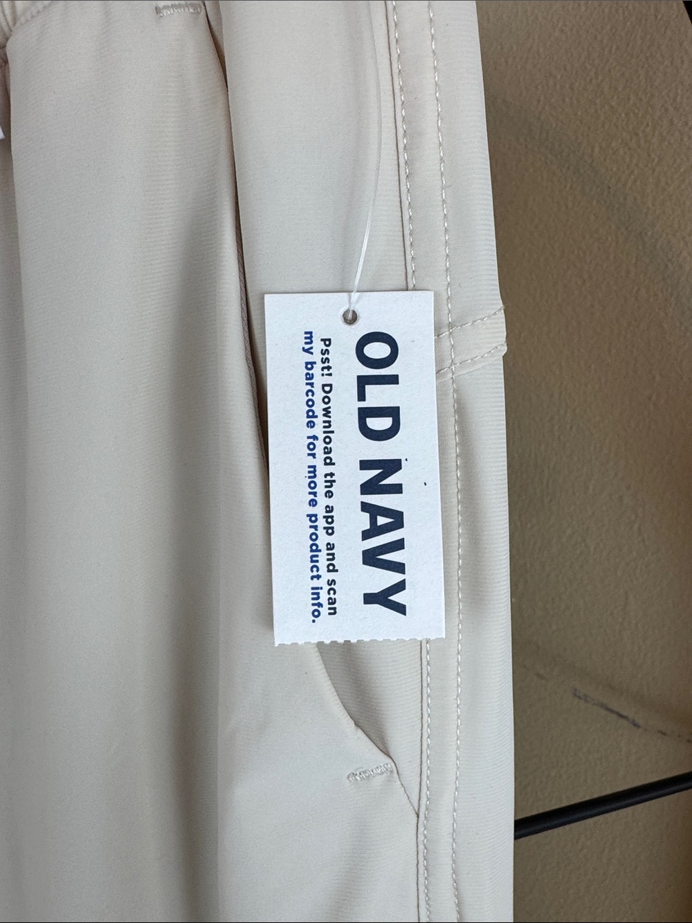 Old Navy Cream Off-White High Rise Go Dry Jogger Sweatpants Size M NWT - Picture 2 of 11